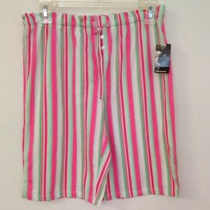 Jockey Bermuda Shorts Stripe Sleepwear Size Small NWT